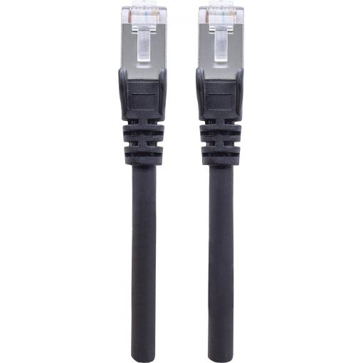 Intellinet 741101 RJ45 síťové kabely, propojovací kabely CAT 6A S/FTP 15.00 m černá fóliové stínění, stínění pletivem, stíněný, bez halogenů 1 ks