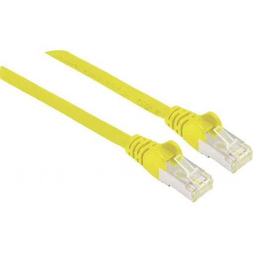 Intellinet 740951 RJ45 síťové kabely, propojovací kabely CAT 6A S/FTP 5.00 m žlutá fóliové stínění, stínění pletivem, stíněný, bez halogenů 1 ks