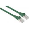 Intellinet 740654 RJ45 síťové kabely, propojovací kabely CAT 6A S/FTP 0.50 m zelená fóliové stínění, stínění pletivem, stíněný, bez halogenů 1 ks