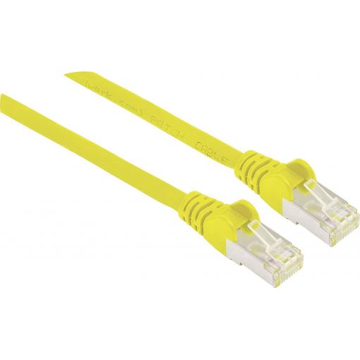 Intellinet 740647 RJ45 síťové kabely, propojovací kabely CAT 6A S/FTP 0.50 m žlutá fóliové stínění, stínění pletivem, stíněný, bez halogenů 1 ks