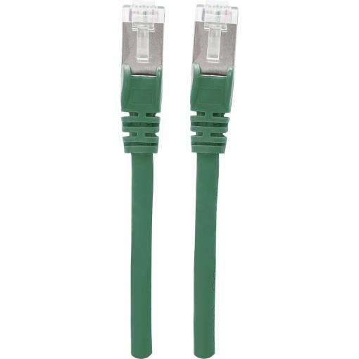 Intellinet 740715 RJ45 síťové kabely, propojovací kabely CAT 6A S/FTP 1.00 m zelená fóliové stínění, stínění pletivem, stíněný, bez halogenů 1 ks