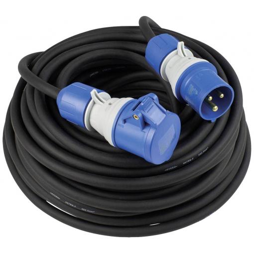 AS Schwabe 61409 napájecí prodlužovací kabel, 16 A, černá, modrá, 25 m