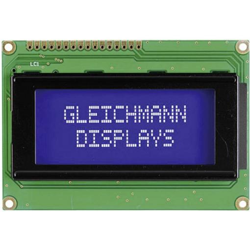 Gleichmann LCD displej  bílá modrá  (š x v x h) 87 x 60 x 13.6 mm GE-C1604A-TMI-JT/R