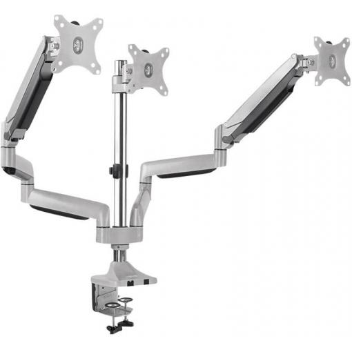 LogiLink držák na stůl pro monitor BP0052 3 Displej: (s) 33,0 cm (13) - 81,3 cm (32) stříbrná naklápěcí, nakláněcí