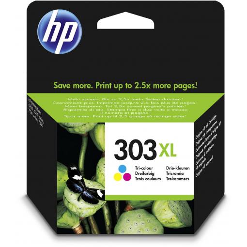 HP Ink 303XL originál azurová, purppurová, žlutá T6N03AE Inkousty