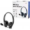 LogiLink BT0060 Headset otevřená (On Ear) Bluetooth® stereo černá Počítače