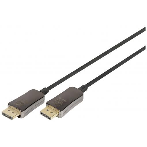 Digitus DisplayPort / optické vlákno kabel Konektor DisplayPort, Konektor DisplayPort 20.00 m černá AK-340107-200-S 8K UHD Kabel DisplayPort