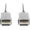 Digitus DisplayPort / optické vlákno kabel Konektor DisplayPort, Konektor DisplayPort 15.00 m černá AK-340107-150-S 8K UHD Kabel DisplayPort