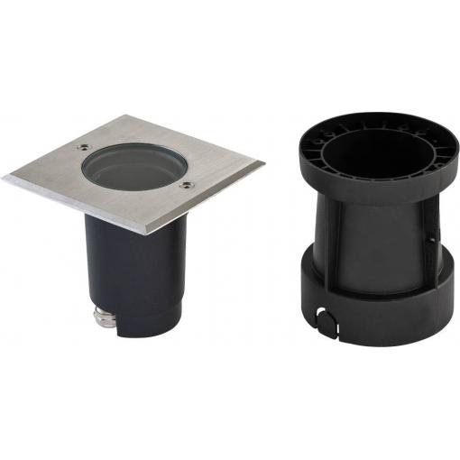 EVN 679435 679435 podlahové svítidlo GU10 vysokonapěťová halogenová lampa nerezová ocel