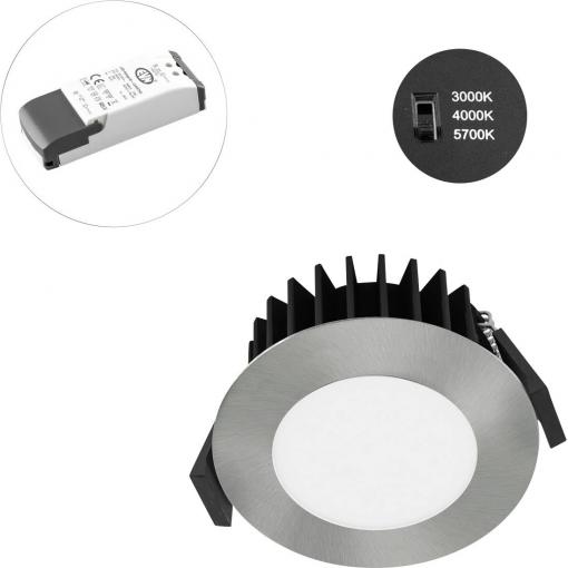 EVN L54N101325 L54N101325 LED vestavné svítidlo, LED, pevně vestavěné LED, 10 W, chrom
