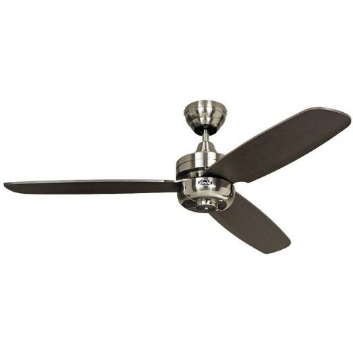 CasaFan Night Flight BN stropní ventilátor (Ø x v) 132 cm x 240 mm Barva listu: dřevo wenge Barva pouzdra: chrom (kartáčovaný)