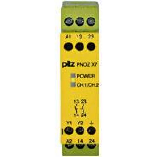 PILZ PNOZ X7 230VAC 2n/o bezpečnostní relé, 230 V/AC, 2 spínací kontakty, (š x v x h) 22.5 x 87 x 121 mm, 774056, 1 ks