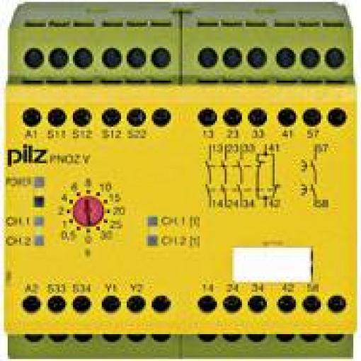PILZ PNOZ V 30s 24VDC 3n/o 1n/c 1n/o t bezpečnostní relé, 24 V/DC, 3 spínací kontakty, 1 rozpínací kontakt, (š x v x h) 90 x 87 x 121 mm, 774790, 1 ks
