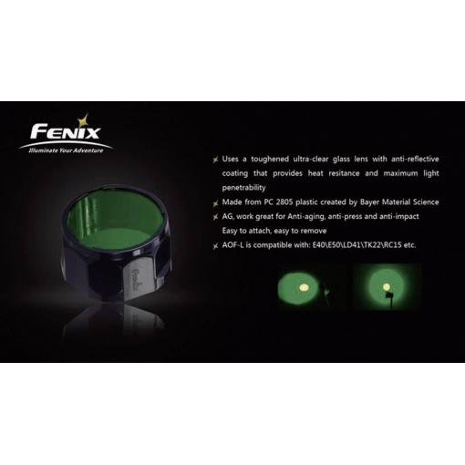 Fenix Light FENAOFLG barevný filtr Fenix E40, Fenix E50, Fenix TK22, Fenix RC15, Fenix LD41 zelená