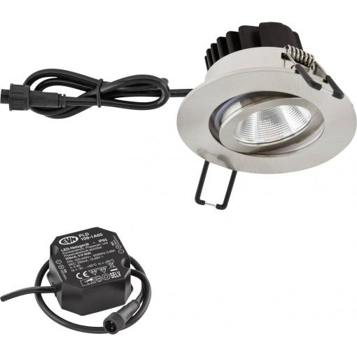 EVN PC650N91302 PC650N91302 LED vestavné svítidlo, LED, pevně vestavěné LED, 8.4 W, nerezová ocel