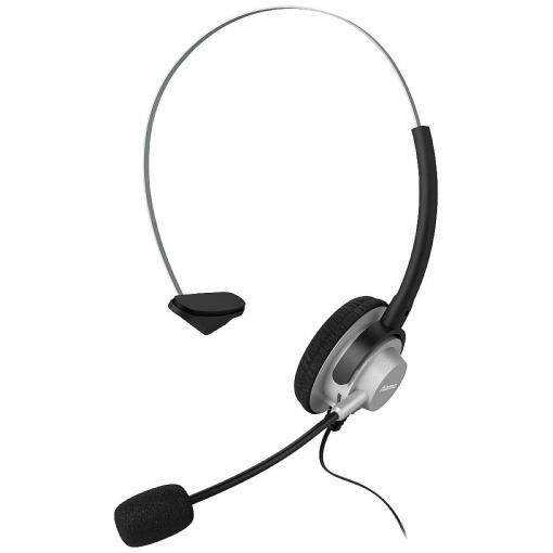 Hama Headset otevřená (On Ear) kabelová mono černá/stříbrná regulace hlasitosti telefon