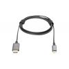 Digitus USB 3.0, USB 3.0 kabelový adaptér [1x USB 3.1 zástrčka C , USB-C® zástrčka - 1x HDMI zástrčka] DA-70821 1.80 m hliníková zástrčka, flexibilní