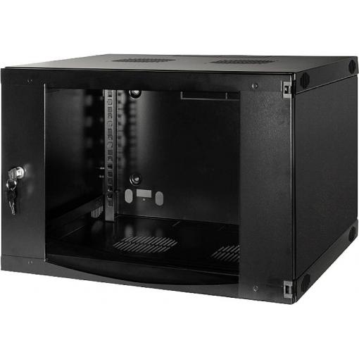 LogiLink W06F64B 19 nástěnná rozváděcí skříň (š x v x h) 540 x 330 x 450 mm 6 U Černošedá (RAL 7021)
