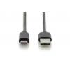 Digitus USB kabel USB 2.0 USB-C ® zástrčka, USB-A zástrčka 3.00 m černá dvoužilový stíněný, oboustranně zapojitelná zástrčka AK-300148-030-S
