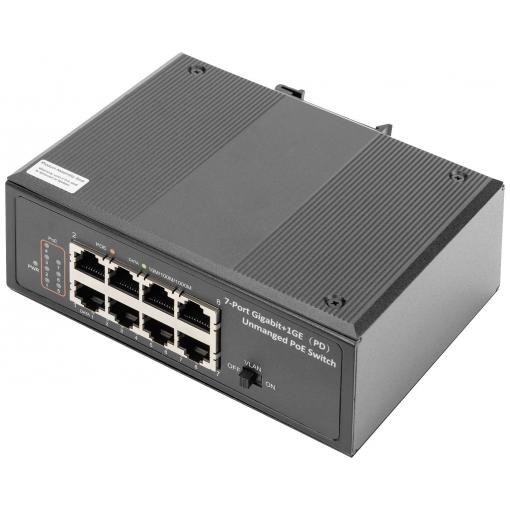 Digitus DN-651113 průmyslový ethernetový switch 10 / 100 / 1000 MBit/s IEEE 802.3af (12.95 W), IEEE 802.3at (25.5 W)
