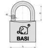 Basi 6110-5001-5004 visací zámek zámky se stejným klíčem