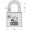 Basi 6110-5001-5003 visací zámek zámky se stejným klíčem