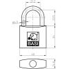 Basi 6300-4001-4003 visací zámek visací zámek s profilovou vložkou, hliník