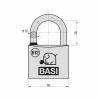 Basi 6120-6001-6005 visací zámek zámky se stejným klíčem