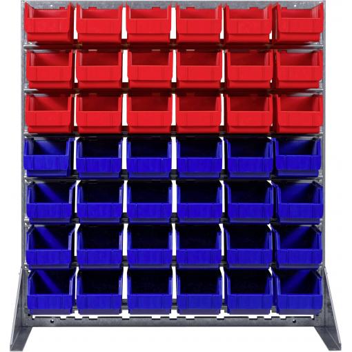 SWG nástěnný panel, včetně pevných skladovacích krabic modrá, červená 1 ks