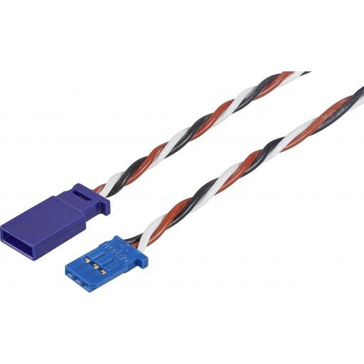 Modelcraft servo prodlužovací kabel [1x Futaba zástrčka - 1x Futaba zásuvka] 1.00 m 0.50 mm² silikonový, kroucený