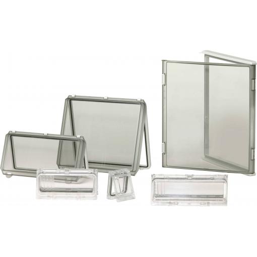 Fibox EKM 30-T-2FSH 3520145 víko skříně průhledné víko (d x š x v) 380 x 190 x 30 mm polykarbonát šedobílá (RAL 7035) 1 ks