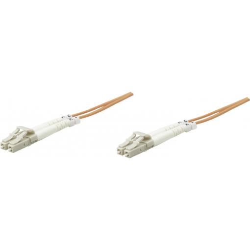 Intellinet 471237 optické vlákno optické vlákno kabel 5.00 m oranžová [1x zástrčka LC - 1x zástrčka LC] 62,5/125 µ Multimode OM1