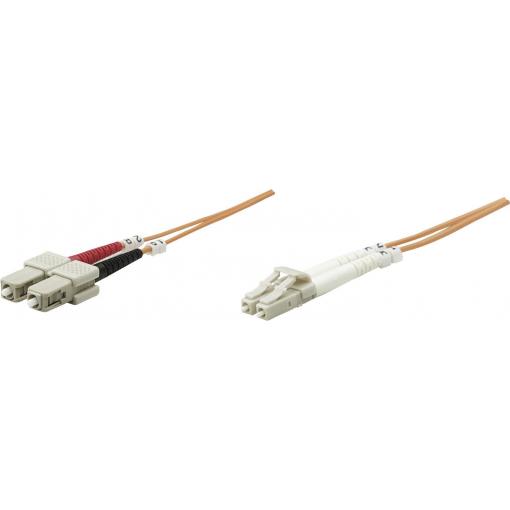 Intellinet 471268 optické vlákno optické vlákno kabel 2.00 m oranžová [1x zástrčka LC - 1x zástrčka SC] 62,5/125 µ Multimode OM1