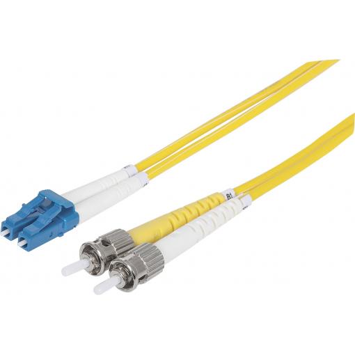Intellinet 750011 optické vlákno optické vlákno kabel 2.00 m žlutá [1x zástrčka LC - 1x ST zástrčka] 9/125 µ Singlemode OS2