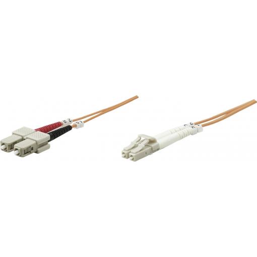 Intellinet 470377 optické vlákno optické vlákno kabel 2.00 m oranžová [1x zástrčka LC - 1x zástrčka SC] 50/125 µ Multimode OM2