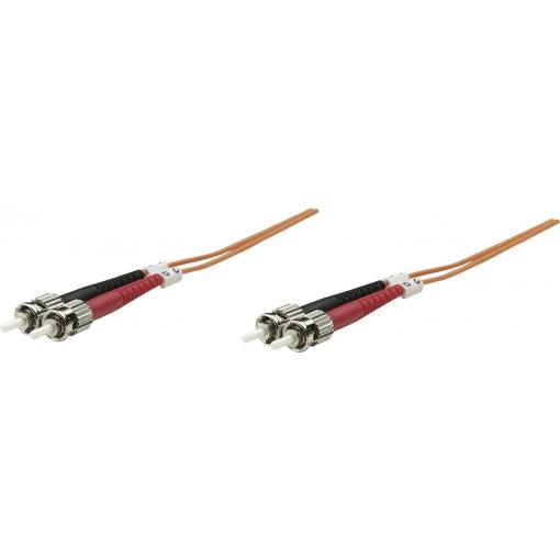 Intellinet 470087 optické vlákno optické vlákno kabel 5.00 m oranžová [1x ST zástrčka - 1x ST zástrčka] 50/125 µ Multimode OM2