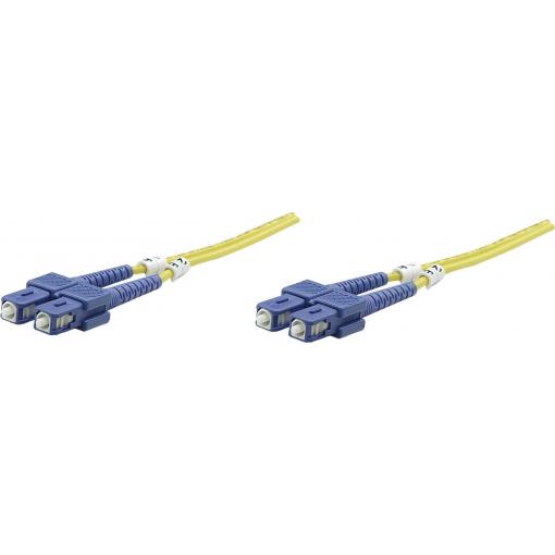 Intellinet 470636 optické vlákno optické vlákno kabel 5.00 m žlutá [1x zástrčka SC - 1x zástrčka SC] 9/125 µ Singlemode OS2