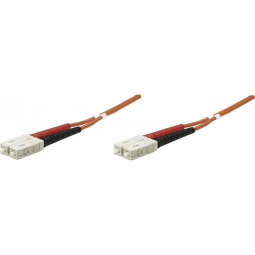 Intellinet 470018 optické vlákno optické vlákno kabel 2.00 m oranžová [1x zástrčka SC - 1x zástrčka SC] 50/125 µ Multimode OM2
