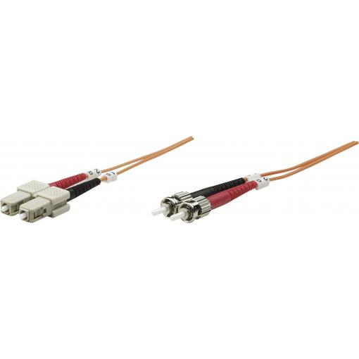Intellinet 515795 optické vlákno optické vlákno kabel 2.00 m oranžová [1x ST zástrčka - 1x zástrčka SC] 62,5/125 µ Multimode OM1