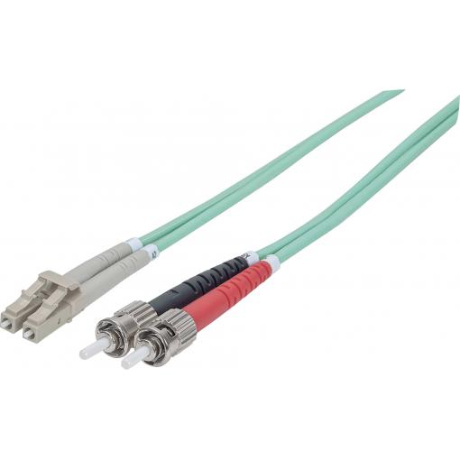 Intellinet 751117 optické vlákno optické vlákno kabel 1.00 m tyrkysová [1x ST zástrčka - 1x zástrčka LC] 50/125 µ Multimode OM3