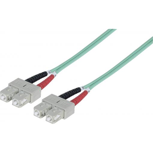 Intellinet 751025 optické vlákno optické vlákno kabel 1.00 m tyrkysová [1x zástrčka SC - 1x zástrčka SC] 50/125 µ Multimode OM3