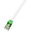 LogiLink RJ45 (křížený) síťový kabel CAT 6 S/FTP 1.00 m šedá samozhášecí, stínění pletivem, kompletní stínění, bez halogenů, párové stínění