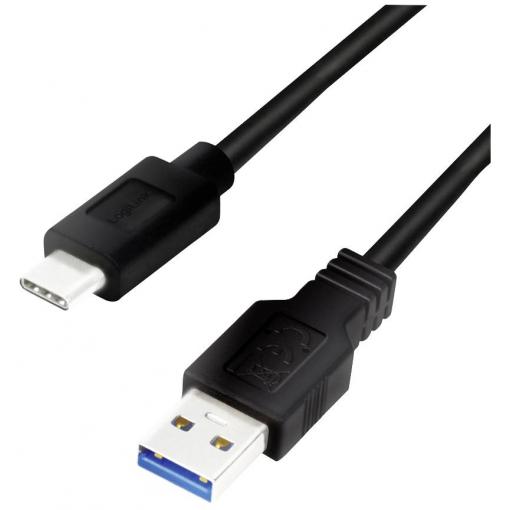 LogiLink USB kabel USB 3.2 Gen1 USB-A zástrčka, USB-C ® zástrčka 1.00 m černá CU0168
