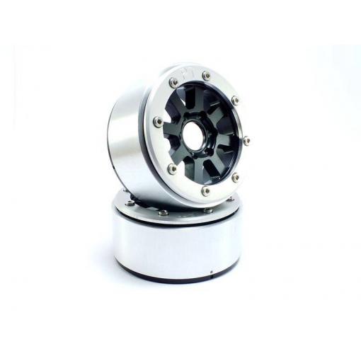 Metsafil 1:10 Crawler ráfky Gear černostříbrná 1 pár