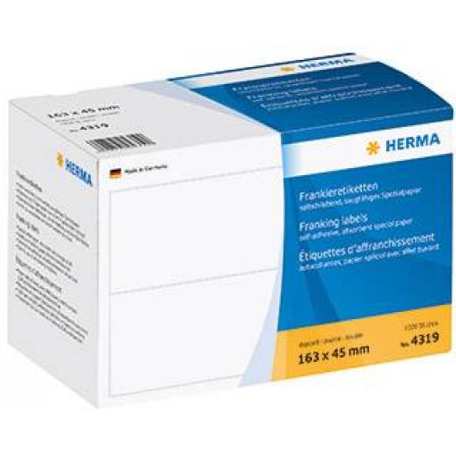 Herma 4319 výplatní etikety 163 x 45 mm papír bílá 1000 ks trvalé Frankovací stroj