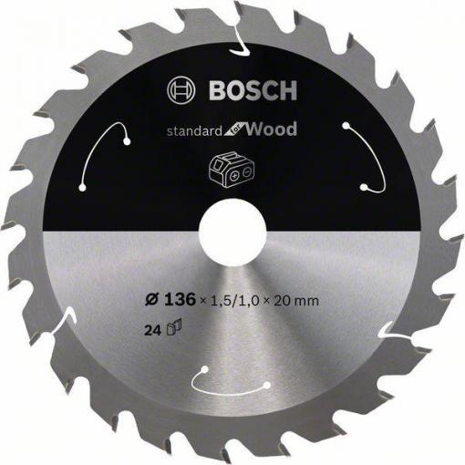 Bosch Accessories PRO Wood cordless 2608837668 tvrdokovový pilový kotouč 136 x 20 mm Počet zubů (na palec): 24 1 ks