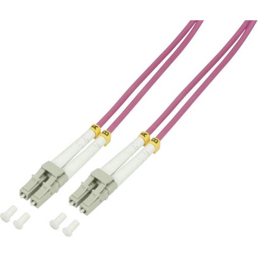 LogiLink FP4LC75 optické vlákno optické vlákno kabel 75.00 m fialová 50/125 µ Multimode OM4