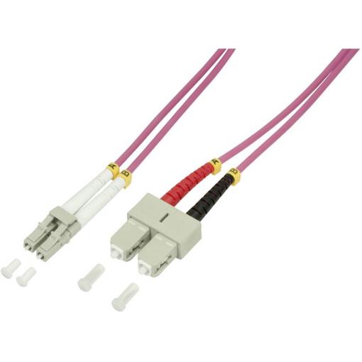 LogiLink FP4LS01 optické vlákno optické vlákno kabel 1.00 m fialová 50/125 µ Multimode OM4