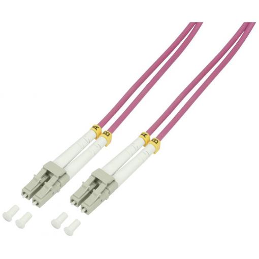 LogiLink FP4LC22 optické vlákno optické vlákno kabel 125.00 m fialová [1x zástrčka LC - 1x zástrčka LC] 50/125 µ Multimode OM4