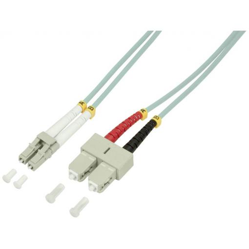 LogiLink FP3LS00 optické vlákno optické vlákno kabel 0.50 m tyrkysová [1x zástrčka LC - 1x zástrčka SC] 50/125 µ Multimode OM3